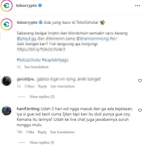 Sudah 3 Hari Penarikan di Tokocrypto Bermasalah, Nasabah Kesal!