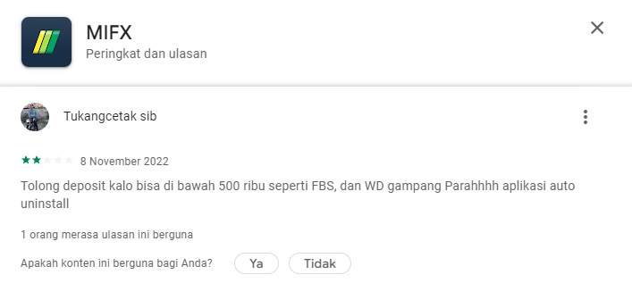 Pelayanan Broker MIFX Membuat Nasabah Merasa Kecewa