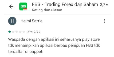 Waspada dengan Broker FBS yang Belum Terdaftar di BAPPEBTI!