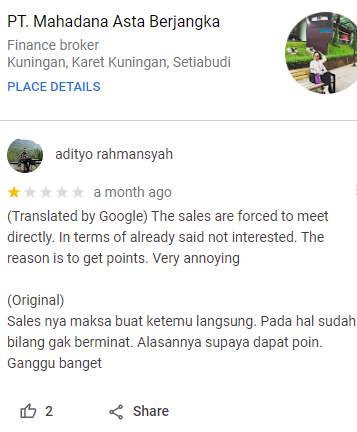 Sales Mahadana Terlalu Maksa, Pengguna Ngamuk!