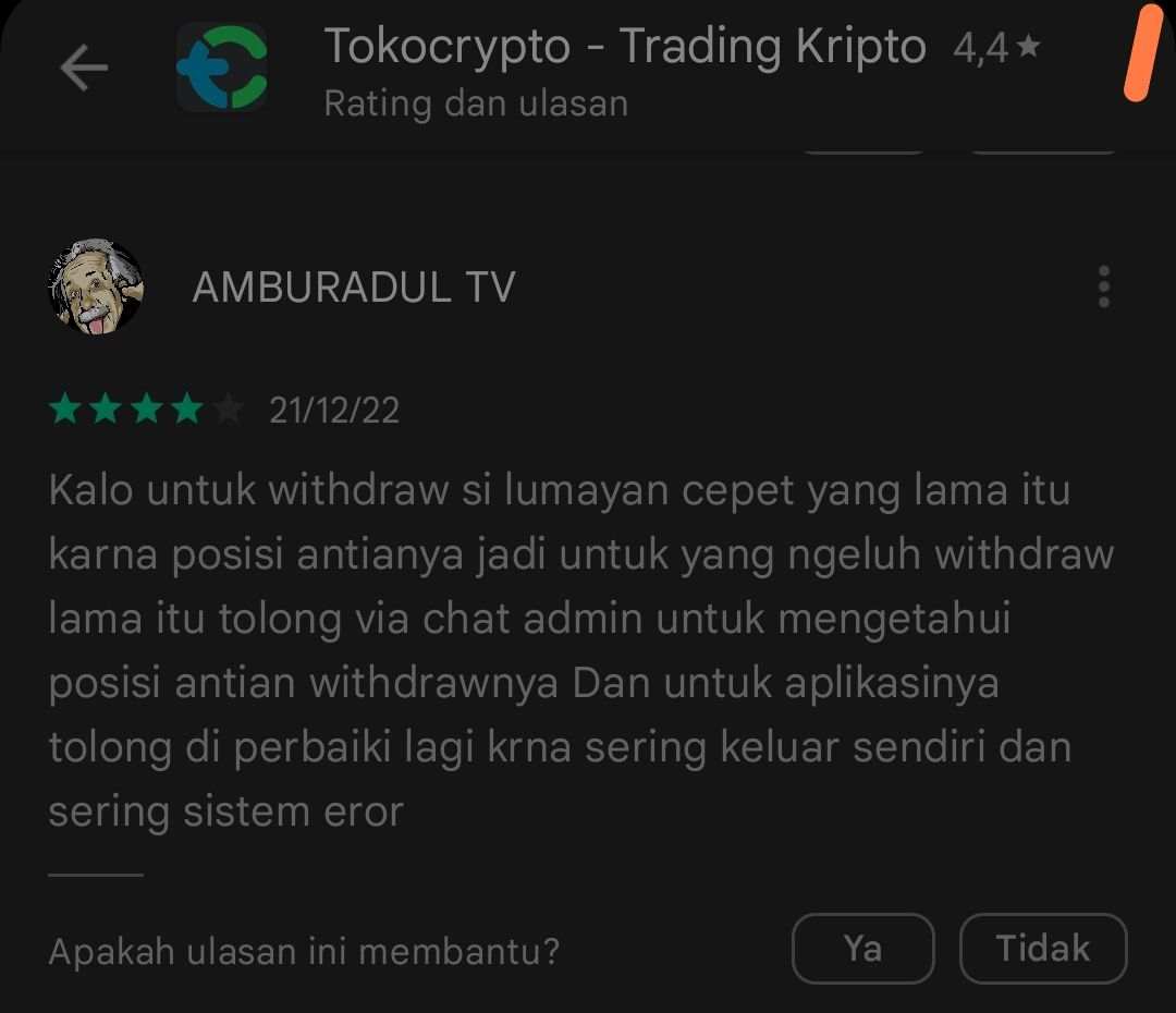 Aplikasi Tokocrypto Sering Mengalami Eror dan Keluar Sendiri?