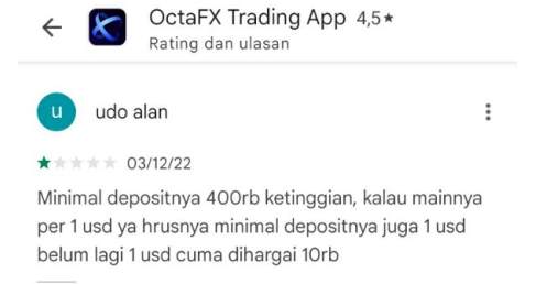 Nasabah Octa FX Komplen Soal Deposit