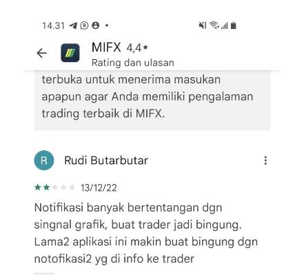 Notifikasi Signal App MIFX Membingungkan
