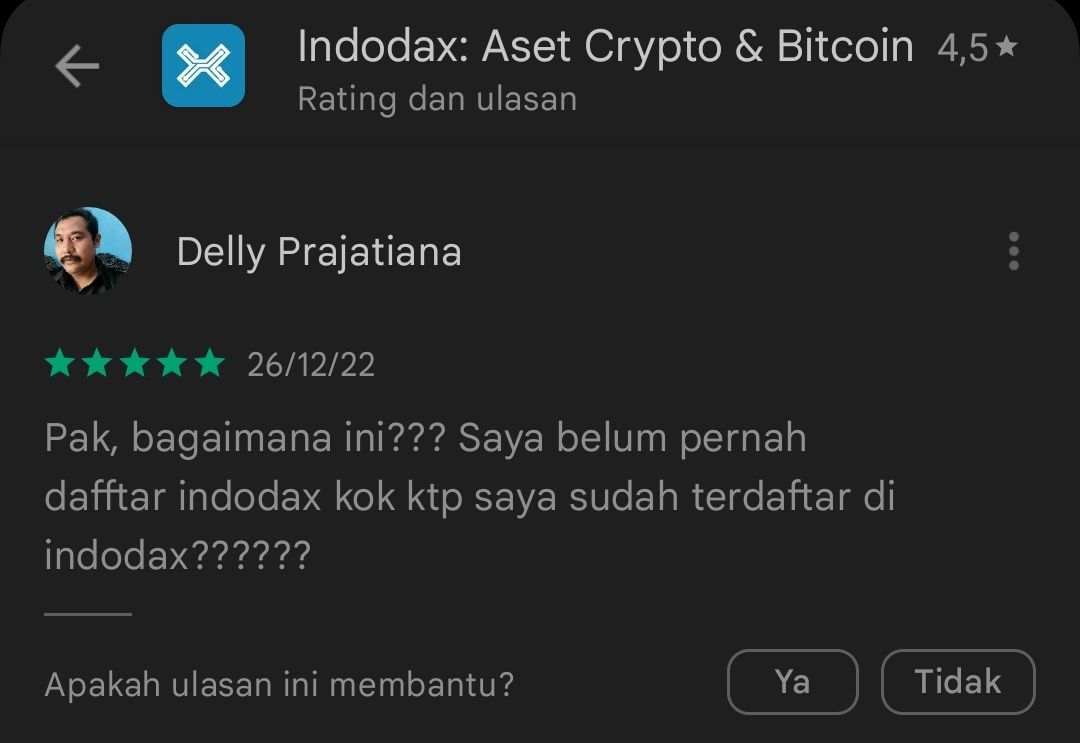 Identitas Dipakai Orang Lain, Pengguna Platform Indodax Minta Penjelasan!