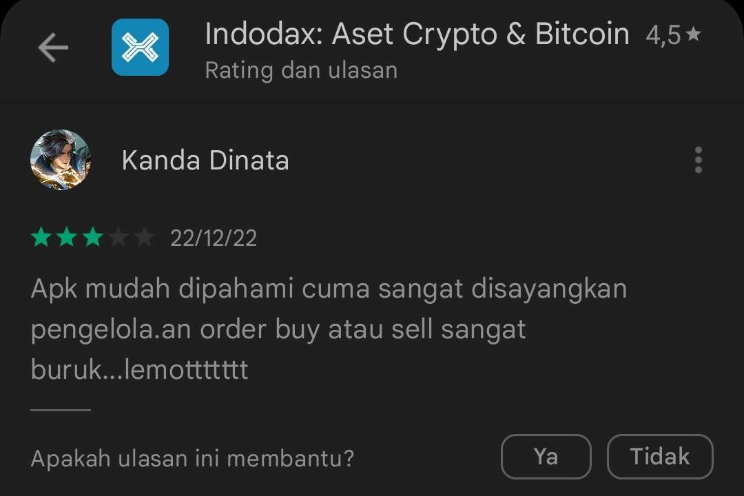Pengelola Order Platform Indodax Dinilai Sangat Buruk!
