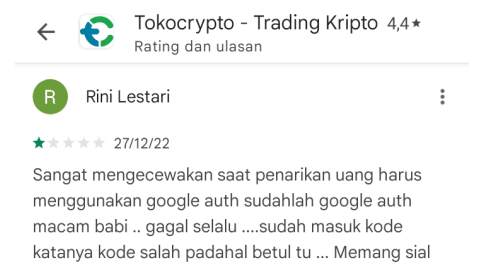 Saldo Tidak Bisa Ditarik, Pengguna Platform Tokocrypto Tak Terima!