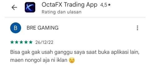 Iklan Broker OctaFx Dinilai Sangat Mengganggu!