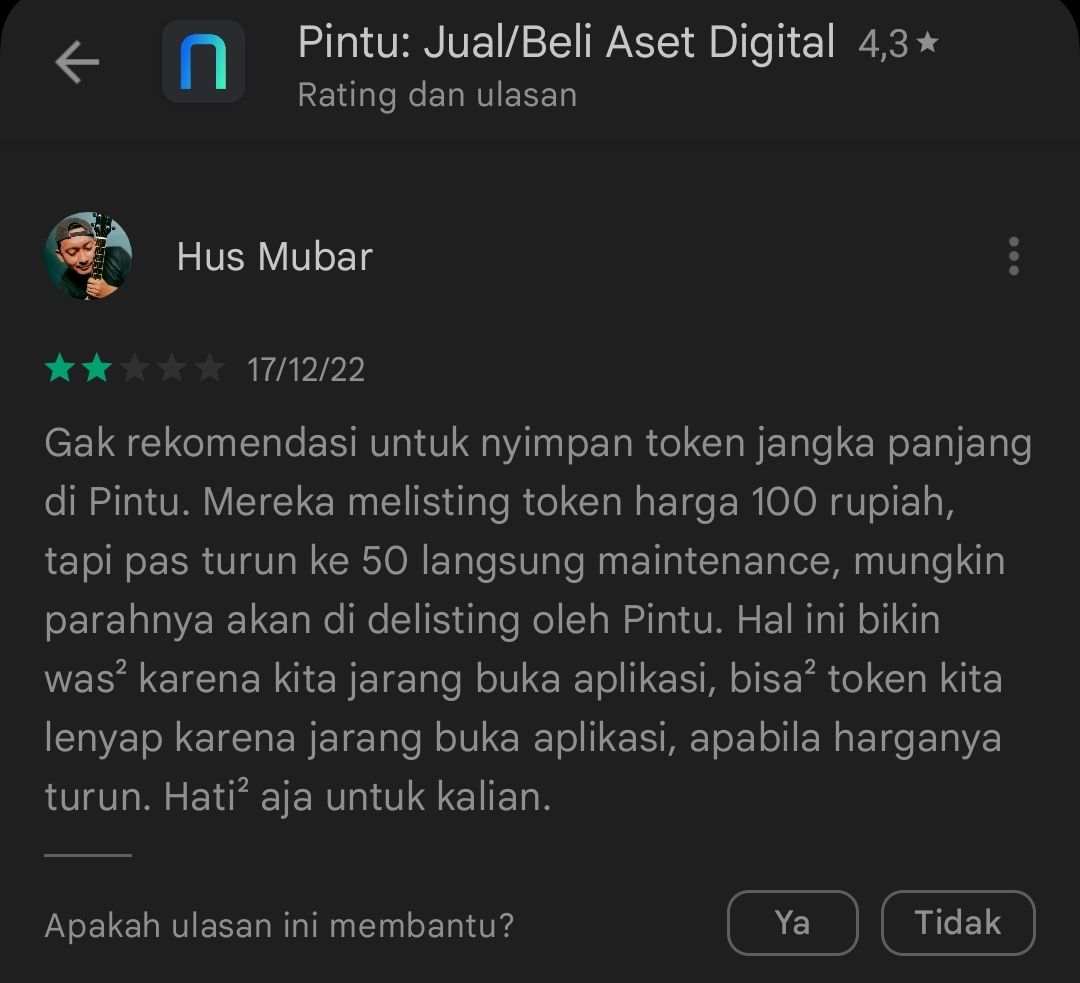 Waspada! Bahaya Menyimpan Koin kripto di Platform Pintu