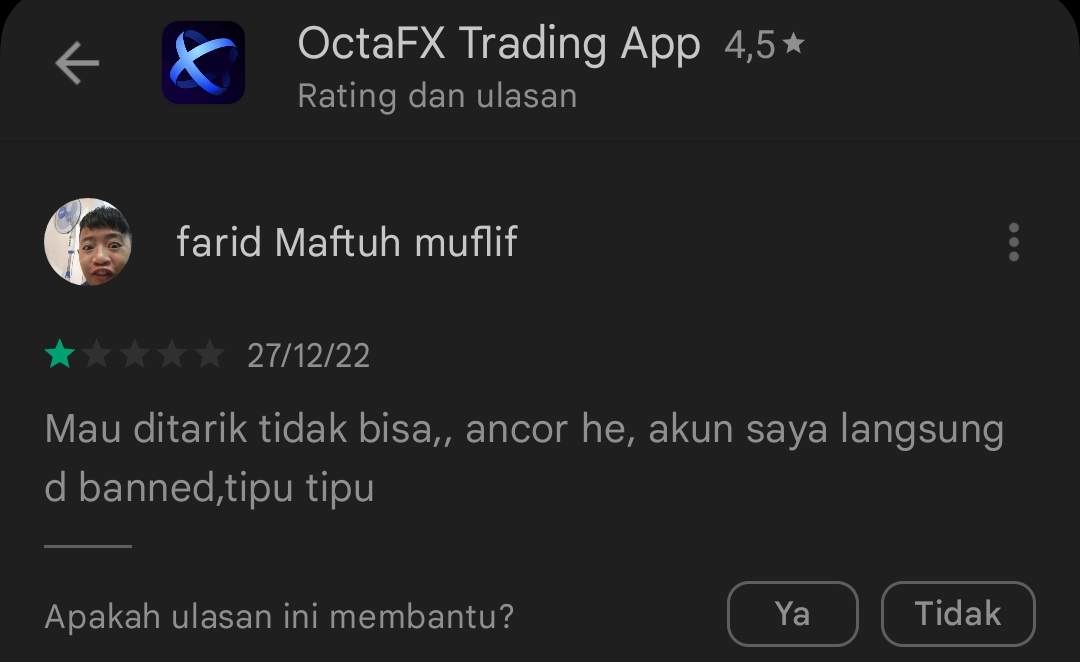 Merasa Ditipu! Akun Nasabah Broker OctaFx Tiba-Tiba Terblokir
