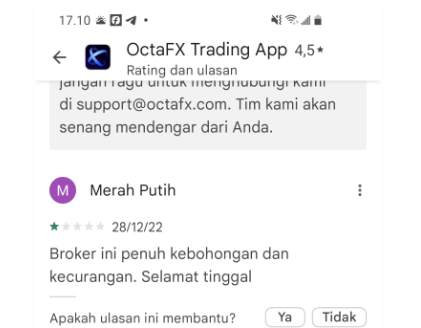 Octa FX Dianggap Broker Pembohong dan Penipu
