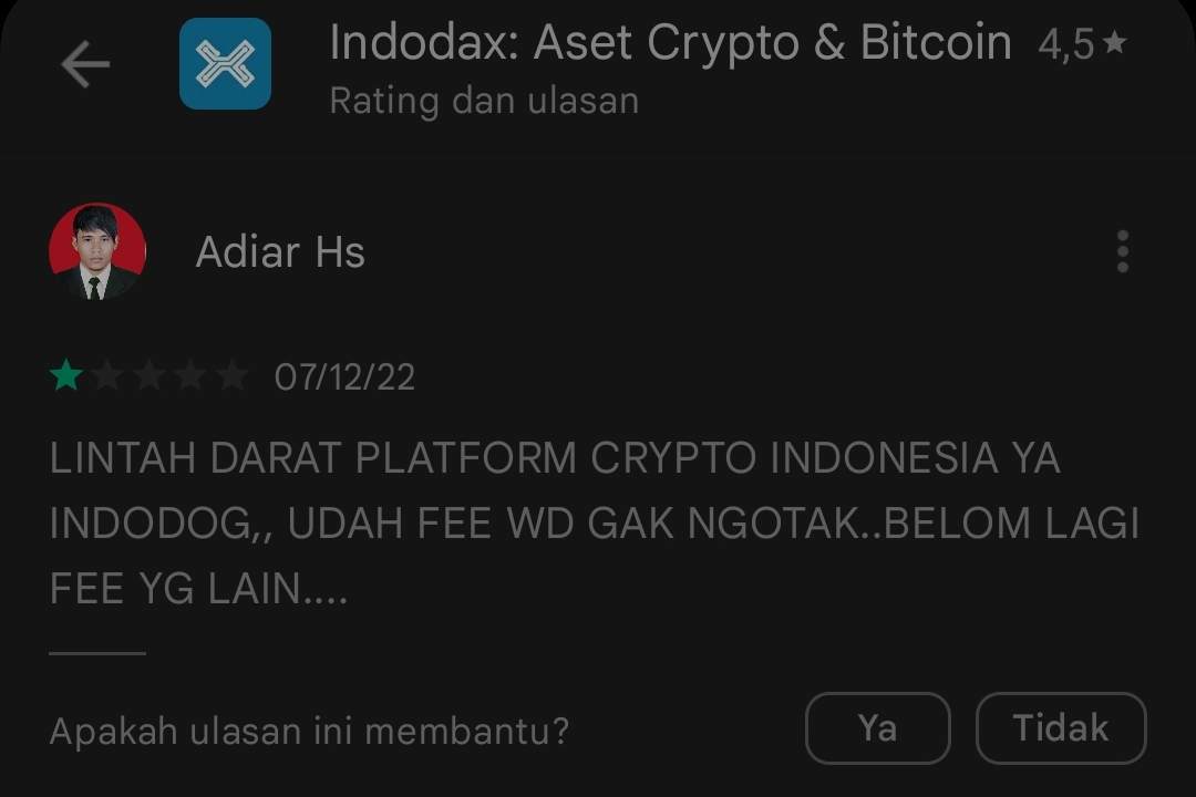Pengguna Resah! Biaya Transaksi Platform Indodax Terbilang Sangat Tinggi