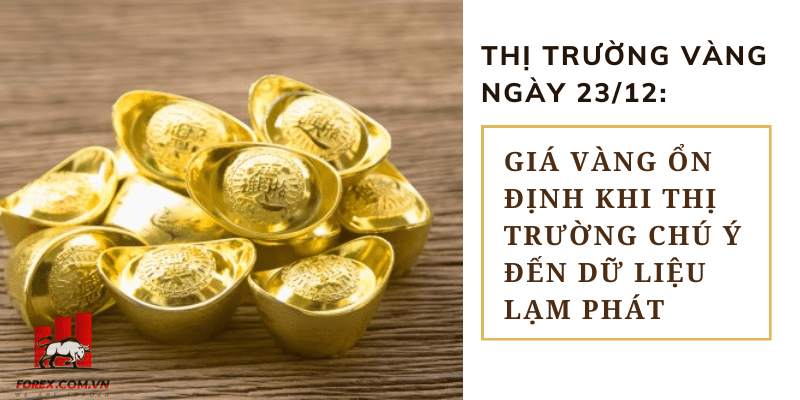 Thị trường vàng ngày 23/12: Giá vàng ổn định khi thị trường chú ý đến dữ liệu lạm phát