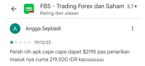Pengguna Menilai FBS sebagai Broker yang Kacau