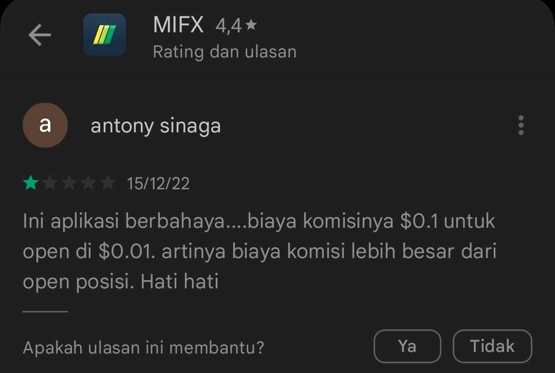 Komisi Broker MIFX Dinilai Lebih Besar Dari Transaksi Trading
