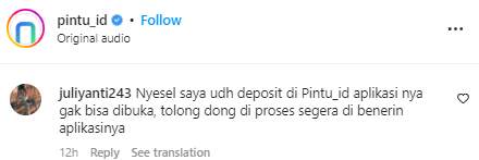 Pengguna Kesal Lantaran APP Pintu Dinilai Bermasalah