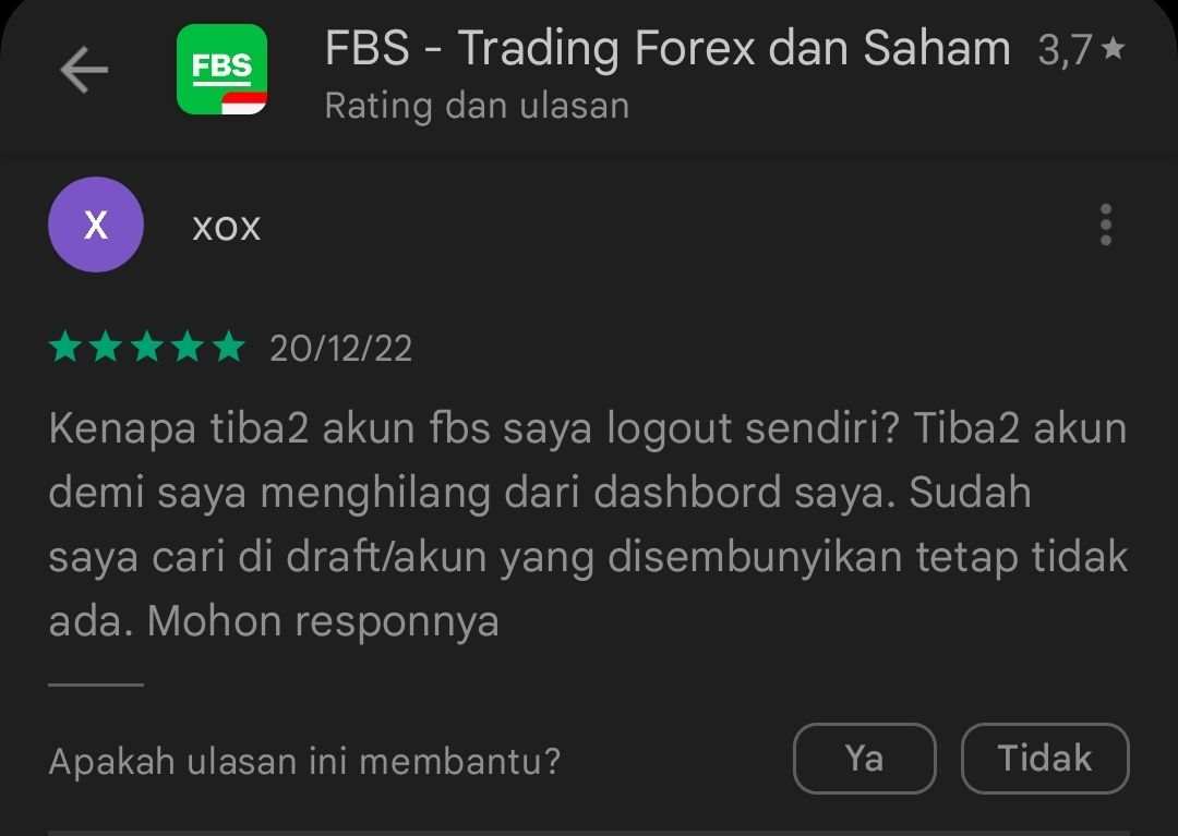 Akun Trading Tiba-tiba Menghilang, Broker FBS Lepas Tanggung Jawab
