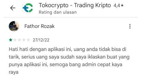 Waspada! Uang Tidak Bisa Ditarik di Platform Tokocrypto