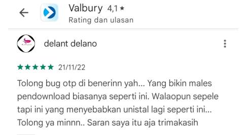 Sulitnya Registrasi di Valbury