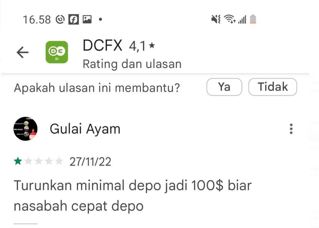 Deposit DCFX Kemahalan, Nasabah Komplen Minta Turunkan