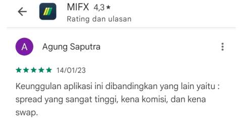 Pengguna Melakukan Sindiran Terhadap Platform MIFX, Salah Satunya...
