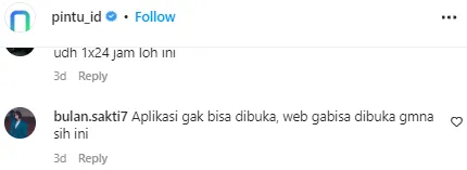 Platform Pintu Sedang Mengalami Bug?