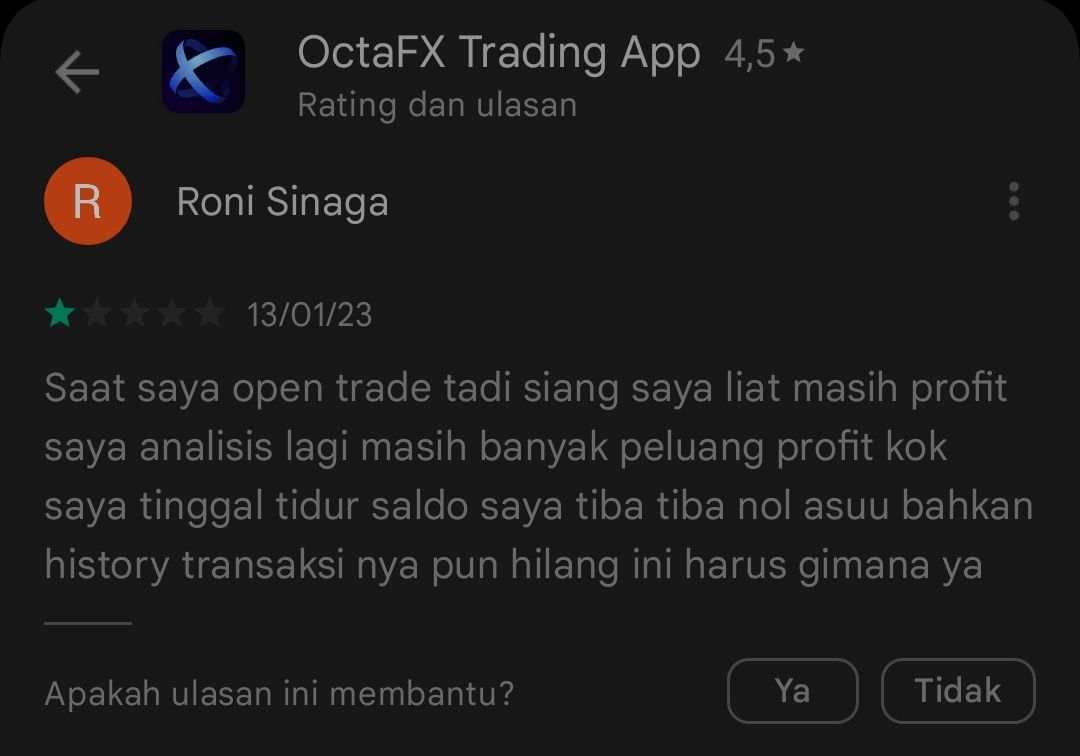 Diduga Melakukan Tindakan Curang, Broker OctaFx Hapus Transaksi Pengguna