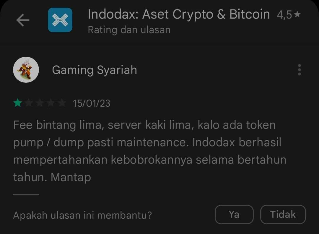 Pengguna Ungkap Kebobrokan Platform Indodax