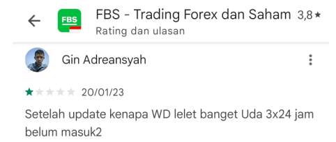 Penarikan Dana Lama Setelah Pembaruan Aplikasi FBS, Kok Bisa?!