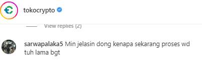 Penarikan Tokocrypto Makin Hari Makin Lamban