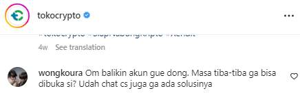 Platform Tokocrypto Diduga Lepas Tanggung Jawab Terhadap Akun Pengguna