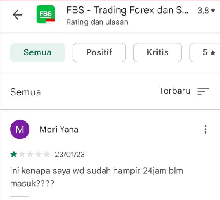 Layanan Penarikan Dana Broker FBS Dinilai Sangat Buruk!