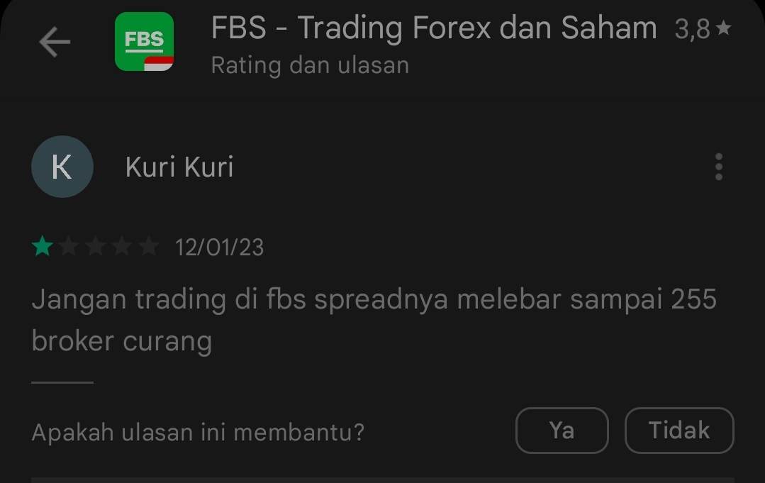 Spread pada Broker FBS Mencapai Ratusan? 