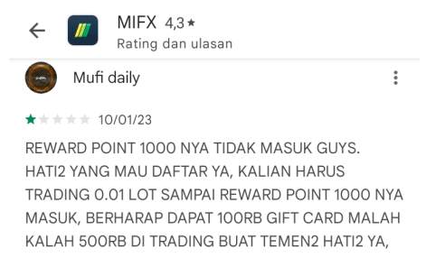 Reward Point Broker MIFX Diduga Membuat Rugi Nasabah!