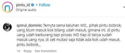 Nasabah Keluhkan Proses WD Platform Pintu