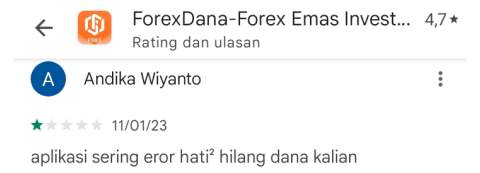 Waspada Broker ForexDana Diduga Sering Mengalami Eror!