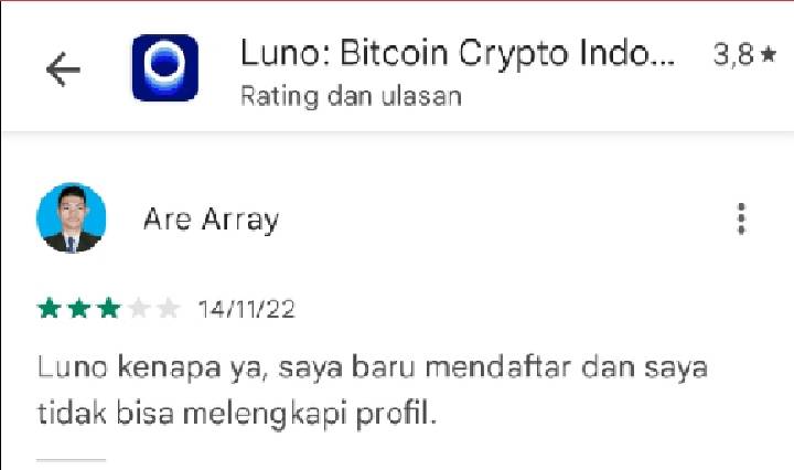 Pengguna Mengaku Tidak Bisa Mendaftar di Platform Luno, Kok Bisa?!