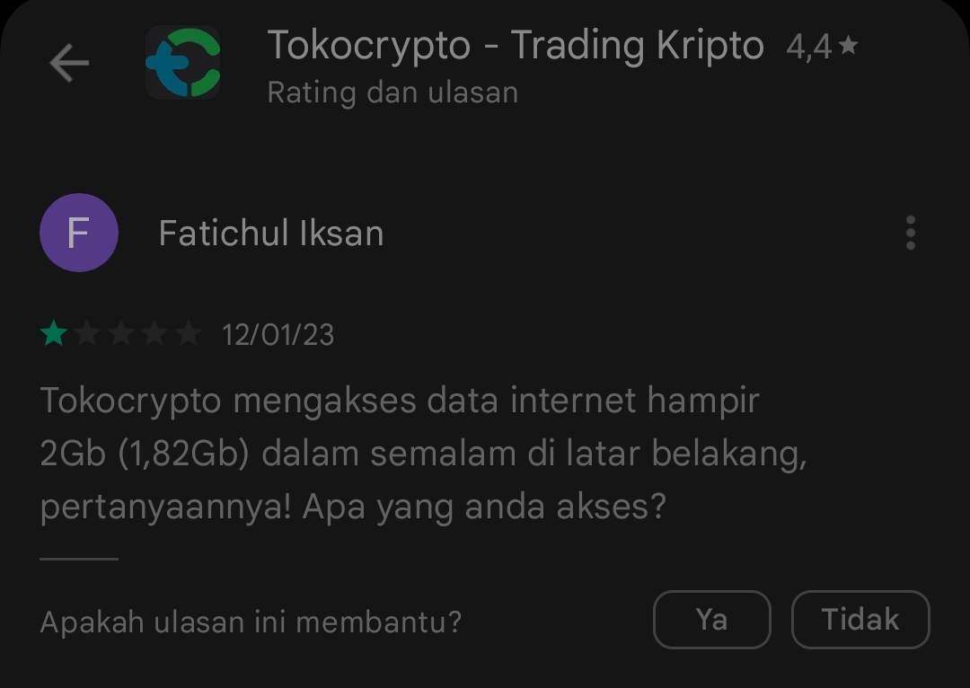 Aplikasi Tokocrypto Diduga Memakan Banyak Data Internet, Kok Bisa?!