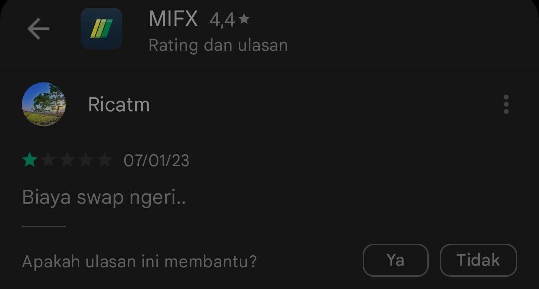 Biaya Swap di Broker MIFX Dinilai Terlalu Merugikan