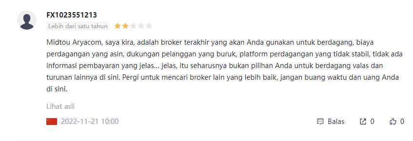 Platform Perdagangan Midtou Tidak Stabil