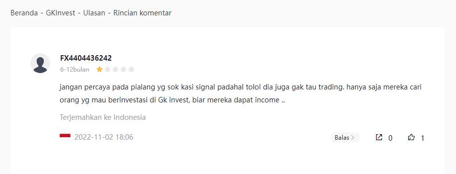 Referensi SIgnal dari GKInvest Menyesatkan Pengguna?!