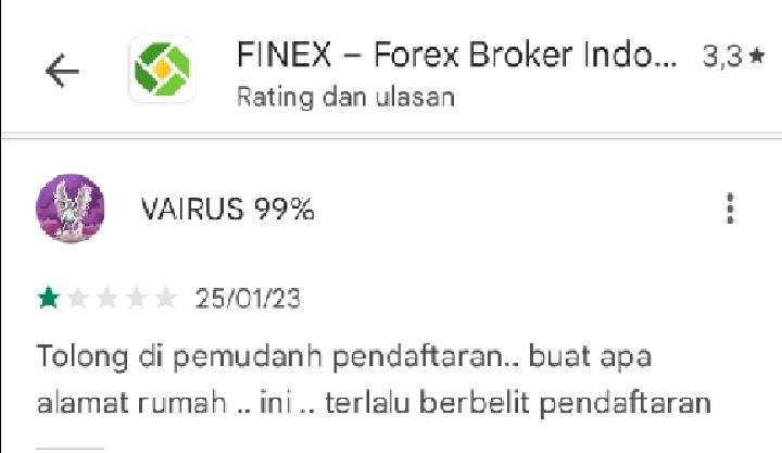 Sulitnya Proses Pendaftaran Akun Finex, Hadeh!