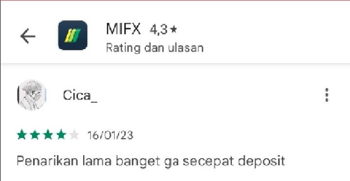 Tidak Seperti Deposit, Layanan WD Broker MIFX Dinilai Sangat Lama!