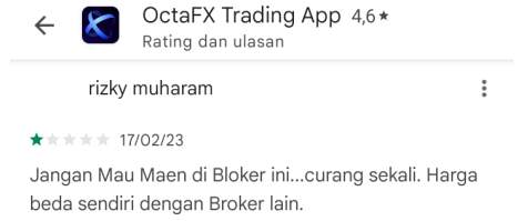 Nasabah Mencurigai Adanya Manipulasi Harga di OctaFX