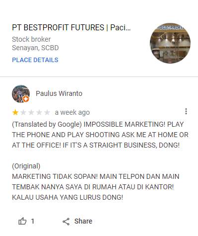 Marketing Best Profit Dinilai Tidak Sopan Kepada Nasabahnya?!