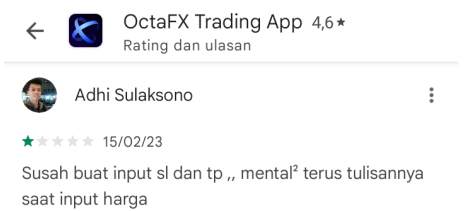 Aplikasi OctaFX Terlalu Rumit Digunakan