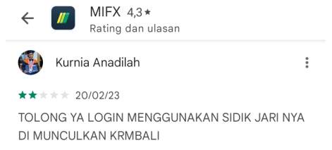 Pengguna Kecewa! Fitur Sidik Jari pada Aplikasi MIFX Dihilangkan