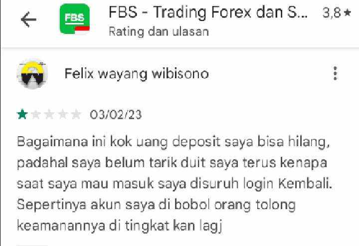 Dana Deposit Hilang! Pengguna Mempertanyakan Keamanan Broker FBS