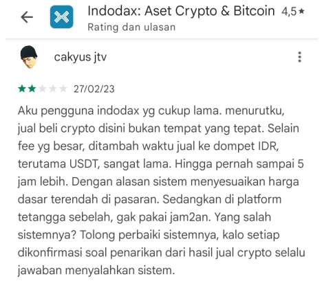 Indodax Dianggap Sebagai Bukan Platform yang Tepat
