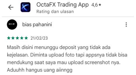 Uang Pengguna Hangus, Broker OctaFX Tidak Bertanggung Jawab!