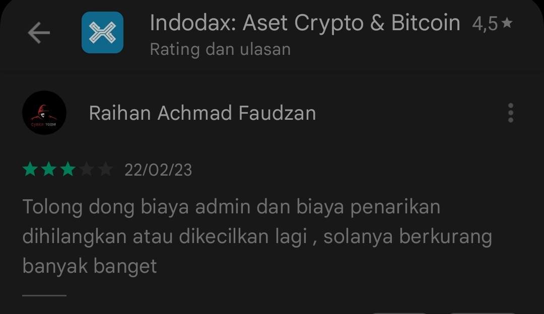 Pengguna Resah! Biaya Tambahan Platform Indodax Dinilai Terlalu Mahal